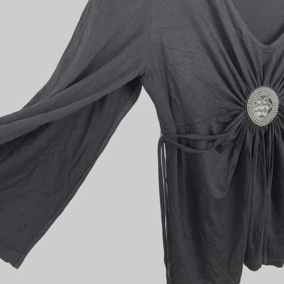 Daisy Fuentes Women 3/4 Sleeve V- Neck Blouses Size PM - Picture 7 of 8